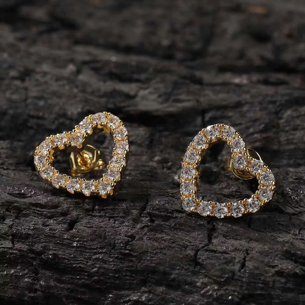 Icy Open Heart Earrings