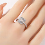 Icy Square Baguette Ring