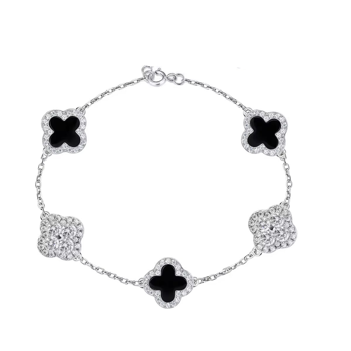 Icy Five Clover Bracelet