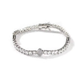 Icy Clover Tennis Bracelet