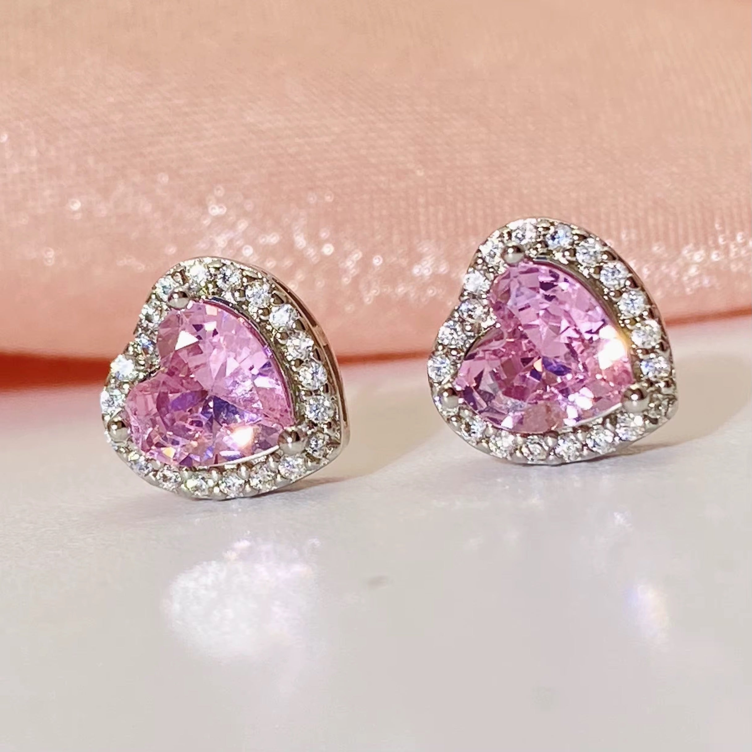 Heart Princess Stud Earrings