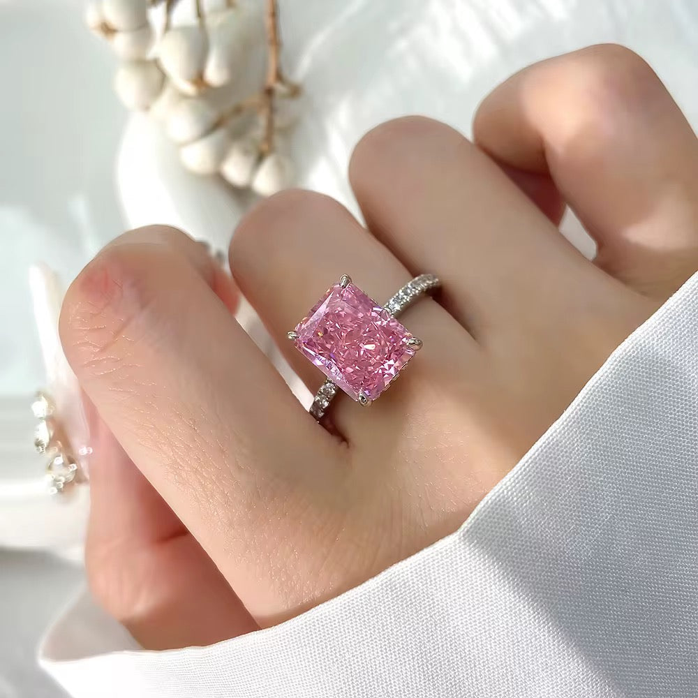 Icy Emerald Cut Ring