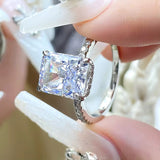 Icy Emerald Cut Ring