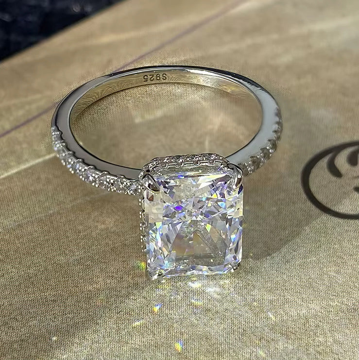 Icy Emerald Cut Ring