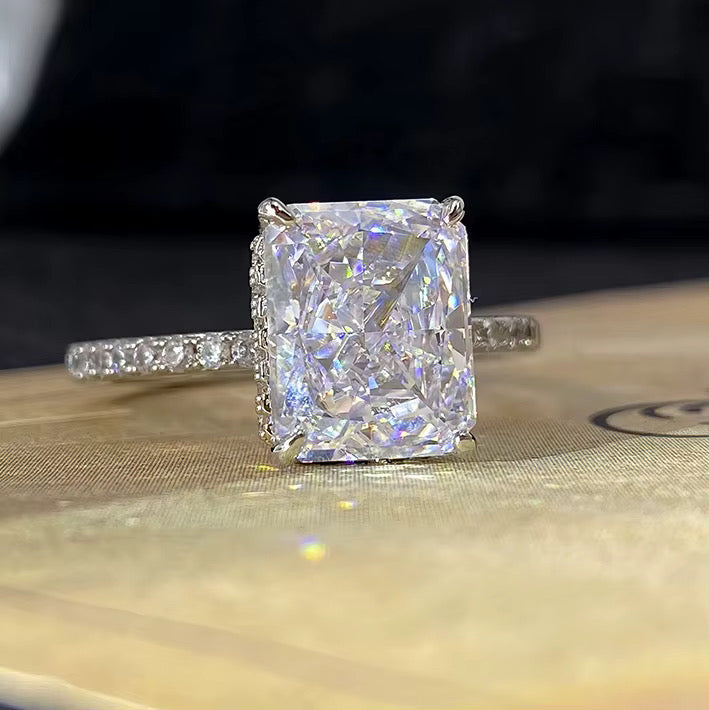 Icy Emerald Cut Ring