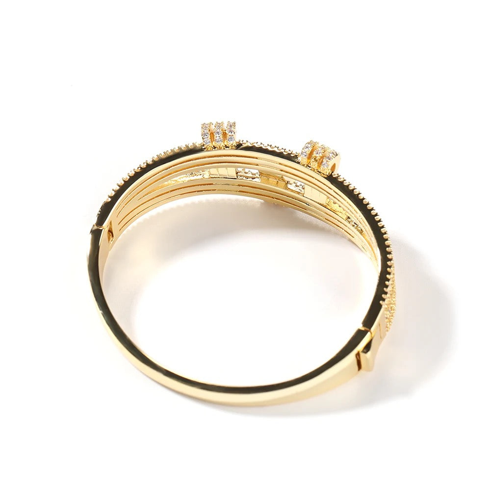 Thick Double Row Bangle