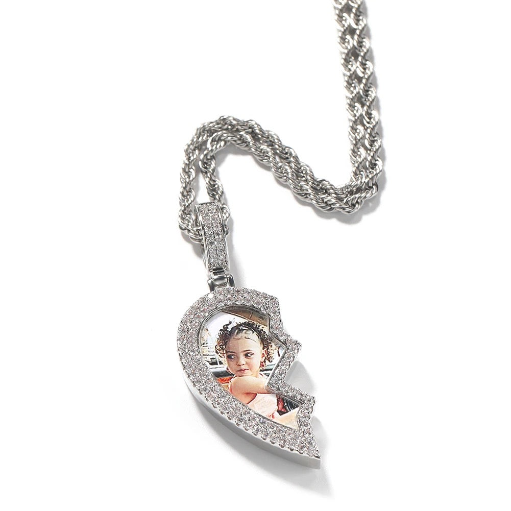 Broken Heart Photo Necklace