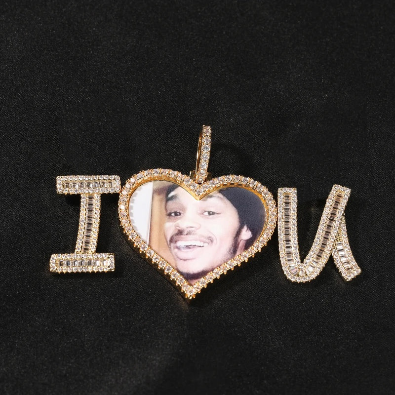 I Love You Photo Necklace