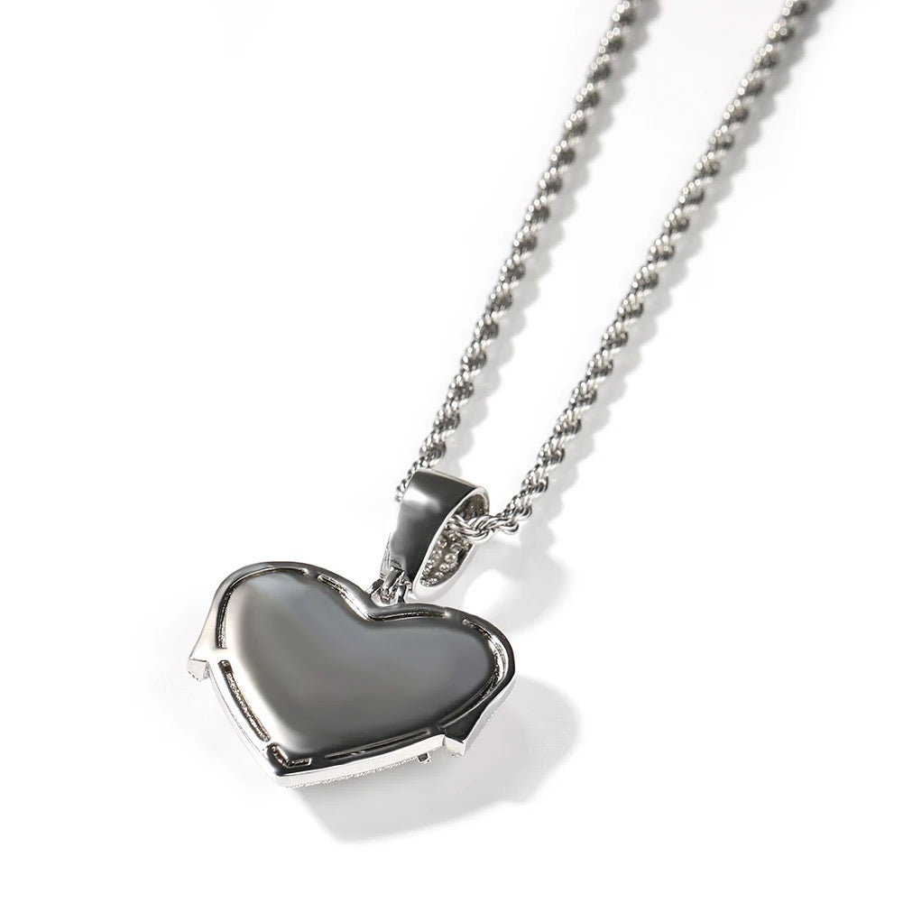 Pink Heart Drip Necklace