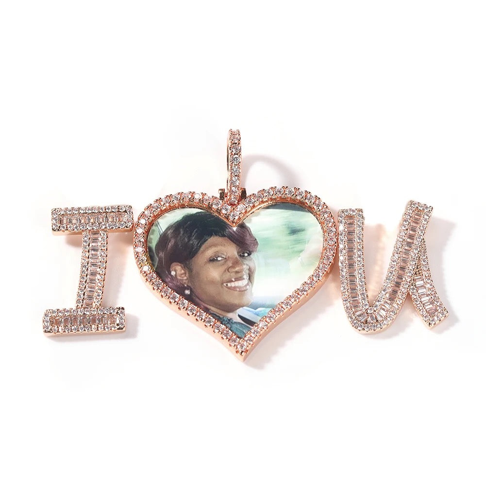 I Love You Photo Necklace
