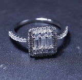 Icy Square Baguette Ring