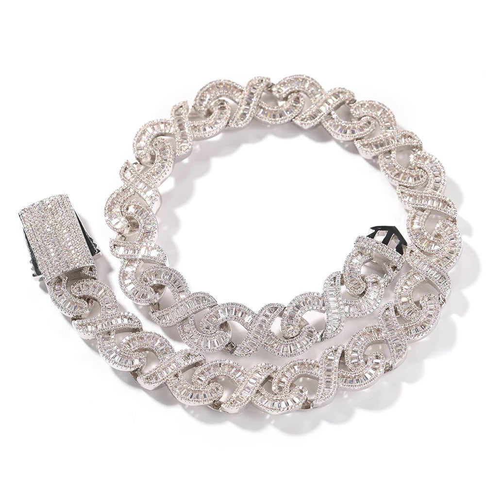 Icy Infinity Baguette Cuban Necklace