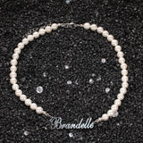 Custom Pearl Nameplate Necklace