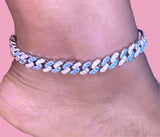 Blue Bliss Cuban Anklet