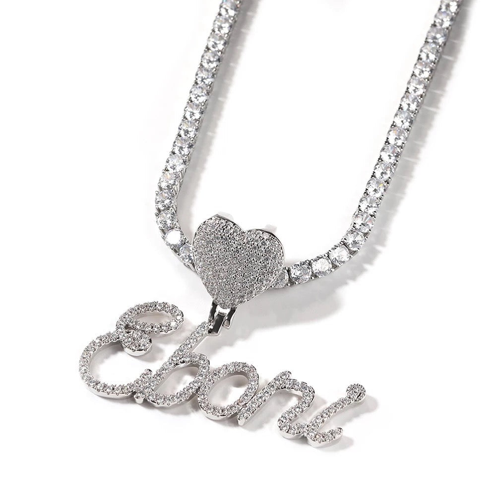 Icy Custom Heart Script Chain