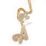 Barbie Initial Rope Chain Necklace