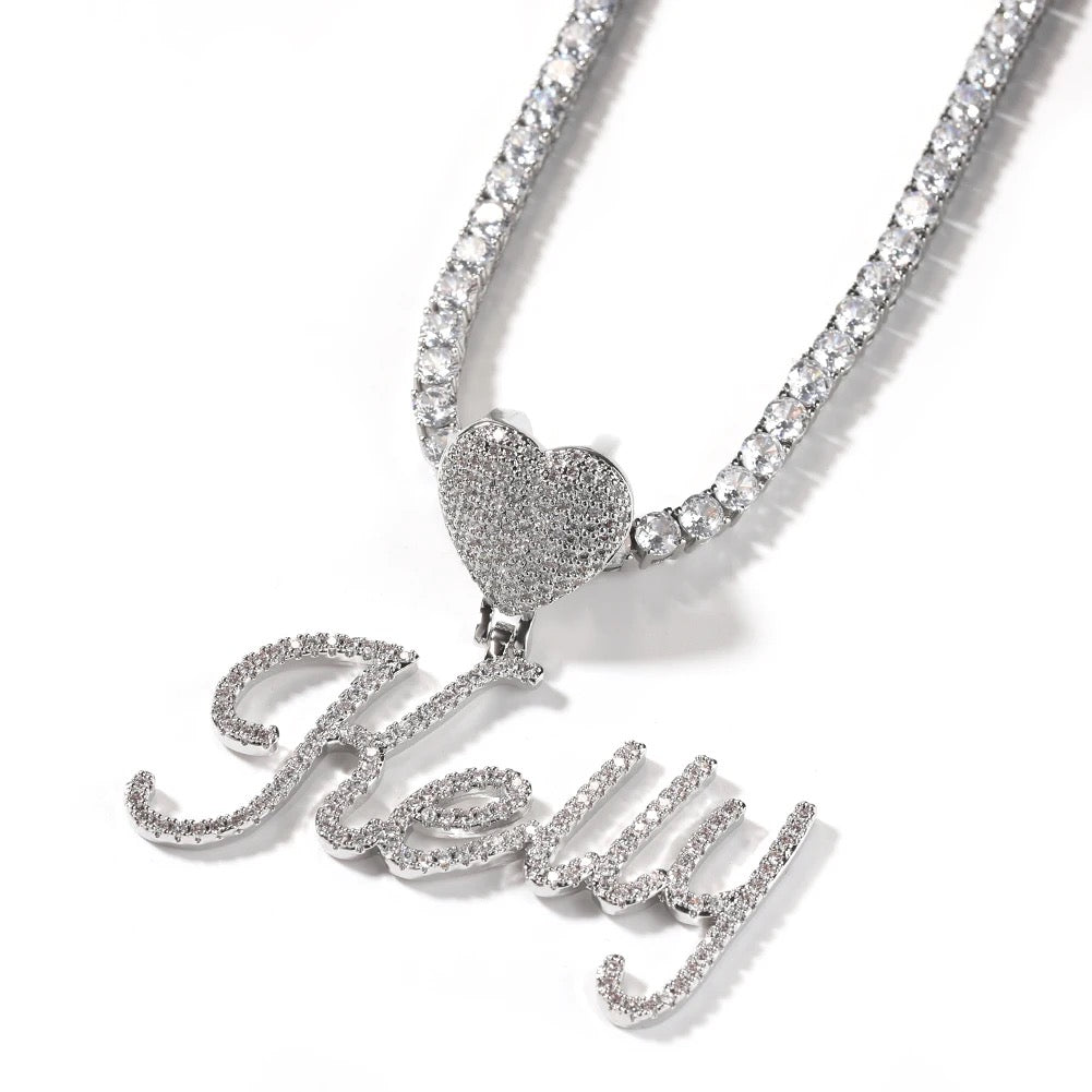 Icy Custom Heart Script Chain