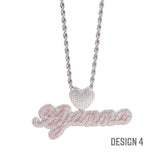 Custom Two Tone Heart Necklace
