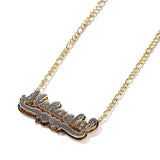 Double Plated Nameplate Necklace