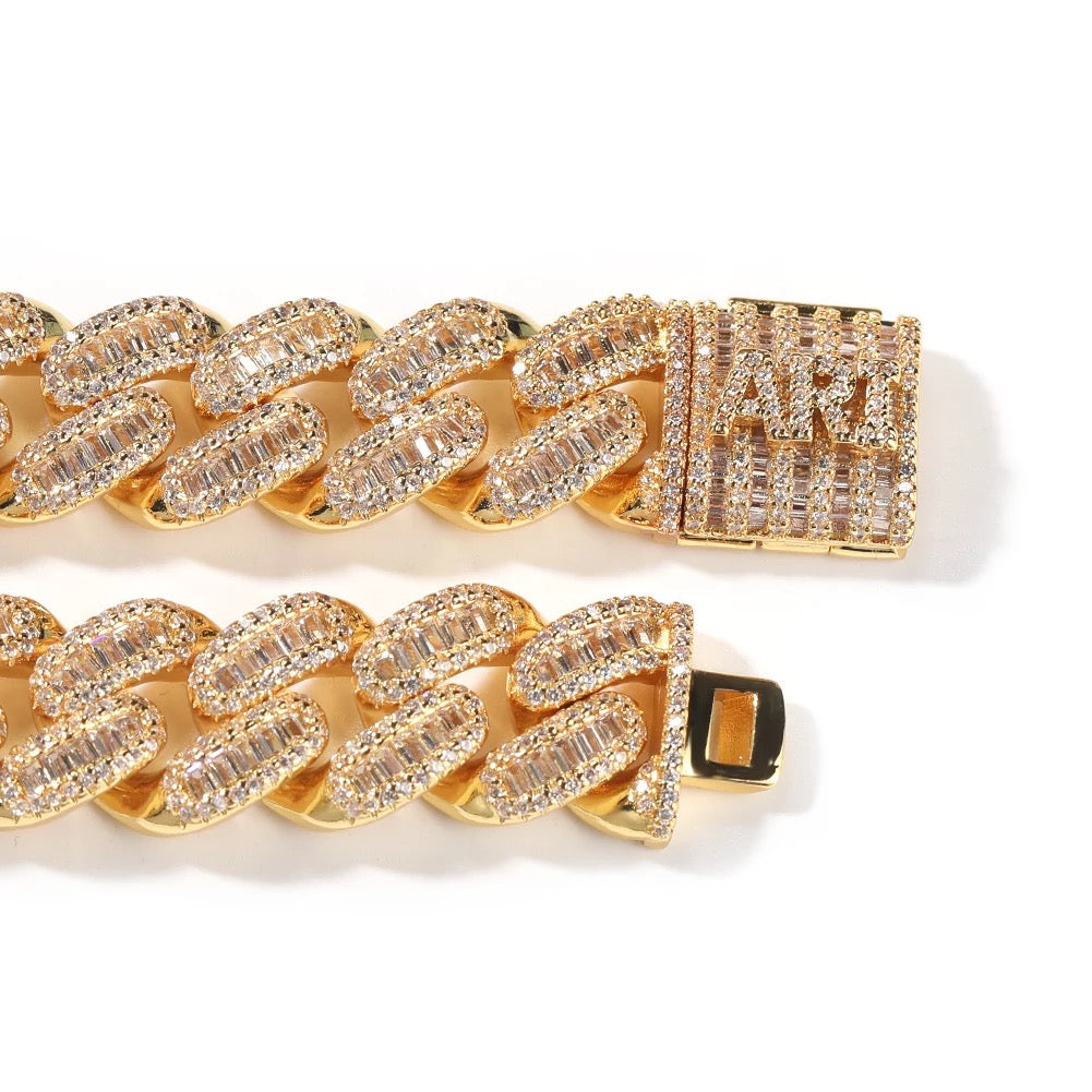 Custom Initials Baguette Cuban | 14MM