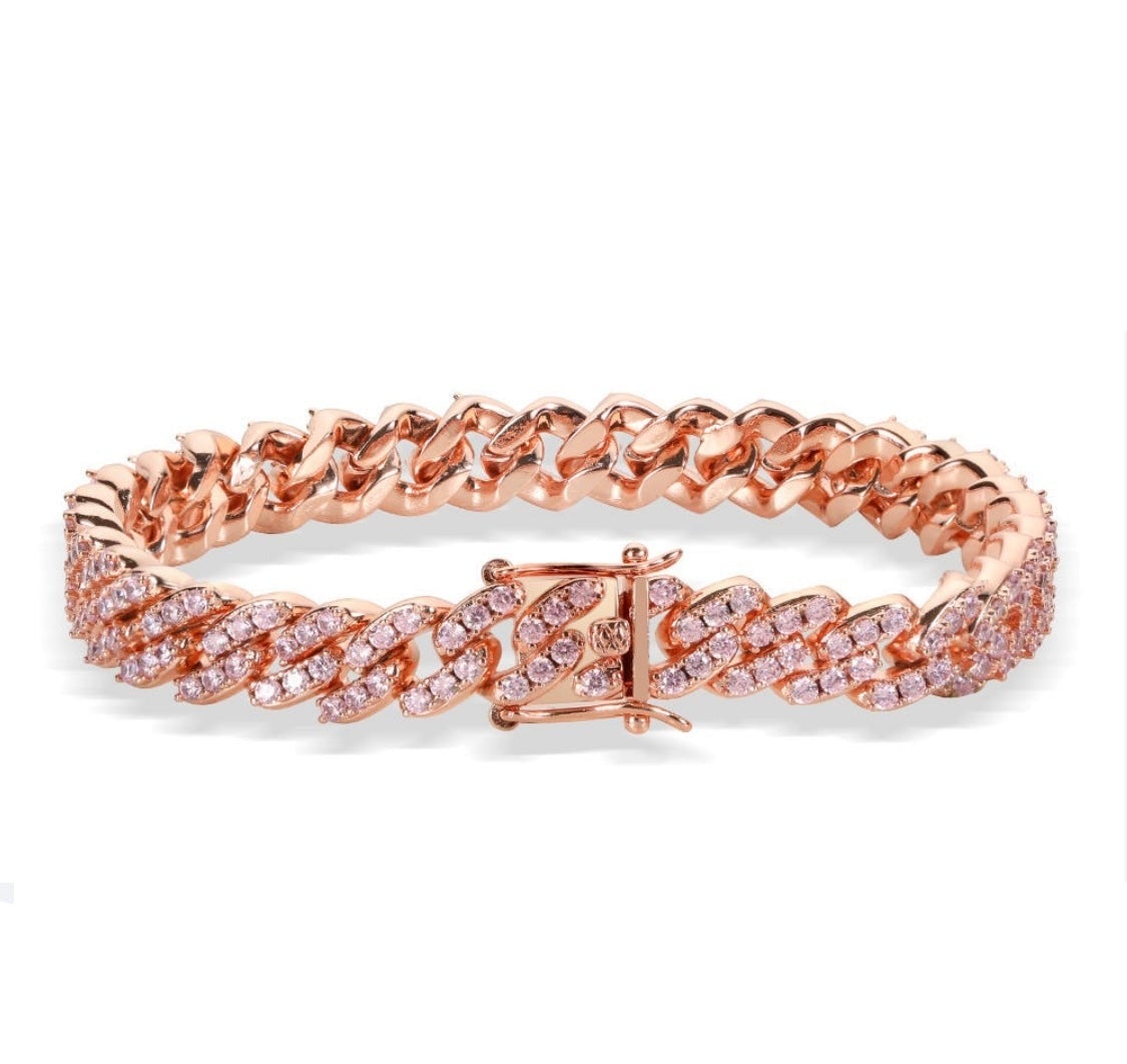 Pink Dreamy Cuban Link Bracelet