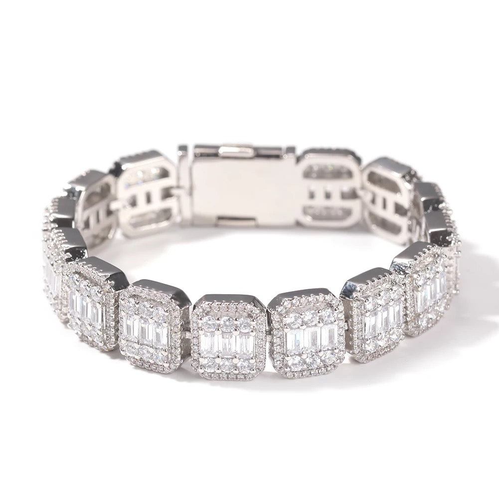 Frosted Square Baguette Bracelet