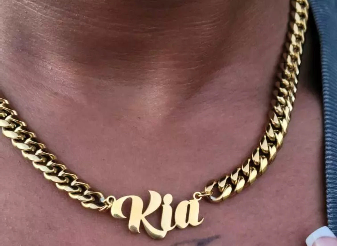 Custom Cuban Nameplate Necklace