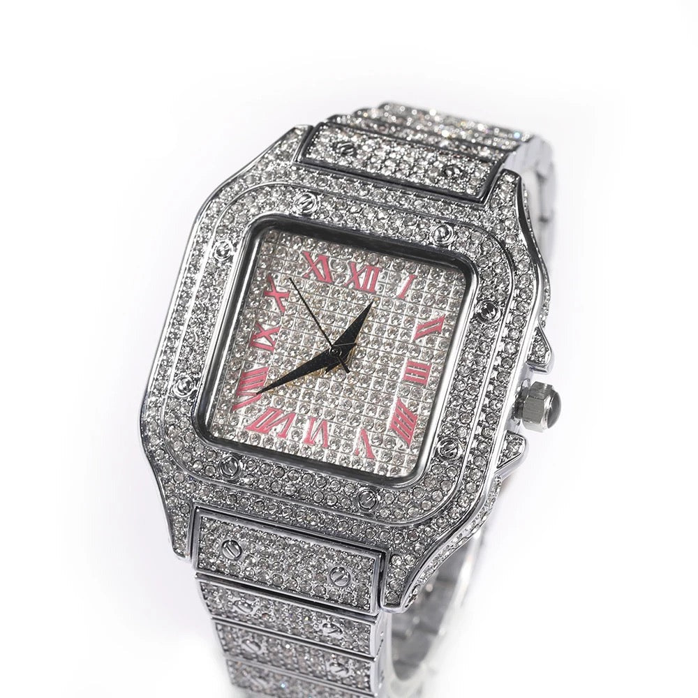 Iced Out Square Watch