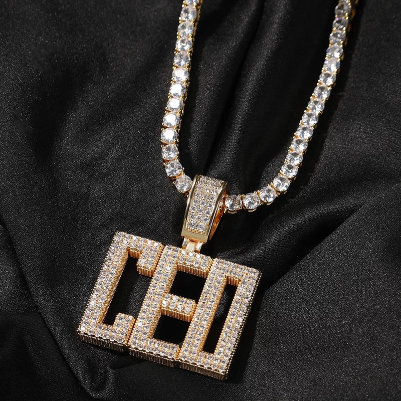 Icy Custom Square Necklace