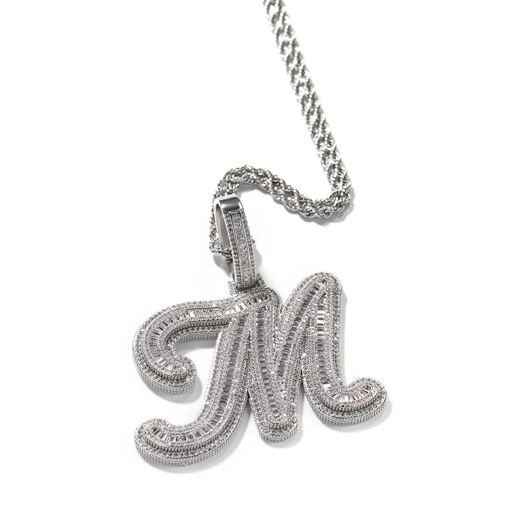 Baguette Initial Necklace