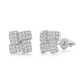 Icy Square Earrings | 8MM