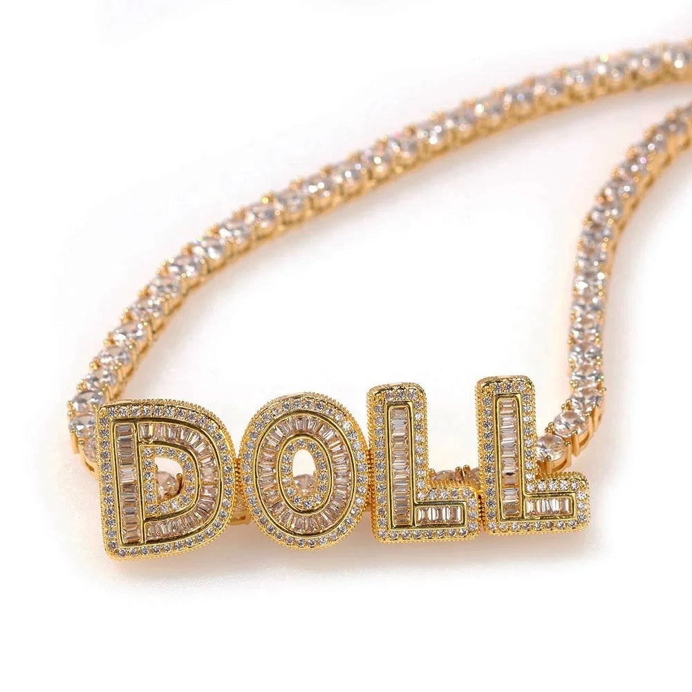 Custom Baguette Tennis Necklace