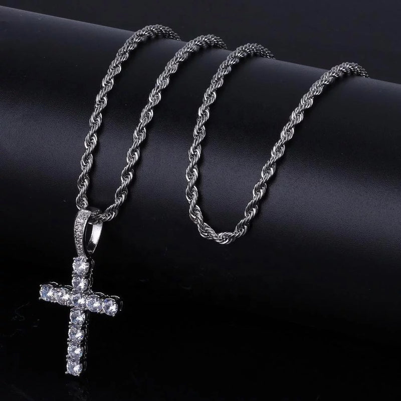 Icy Cross Necklace