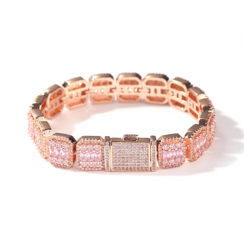 Frosted Square Baguette Bracelet