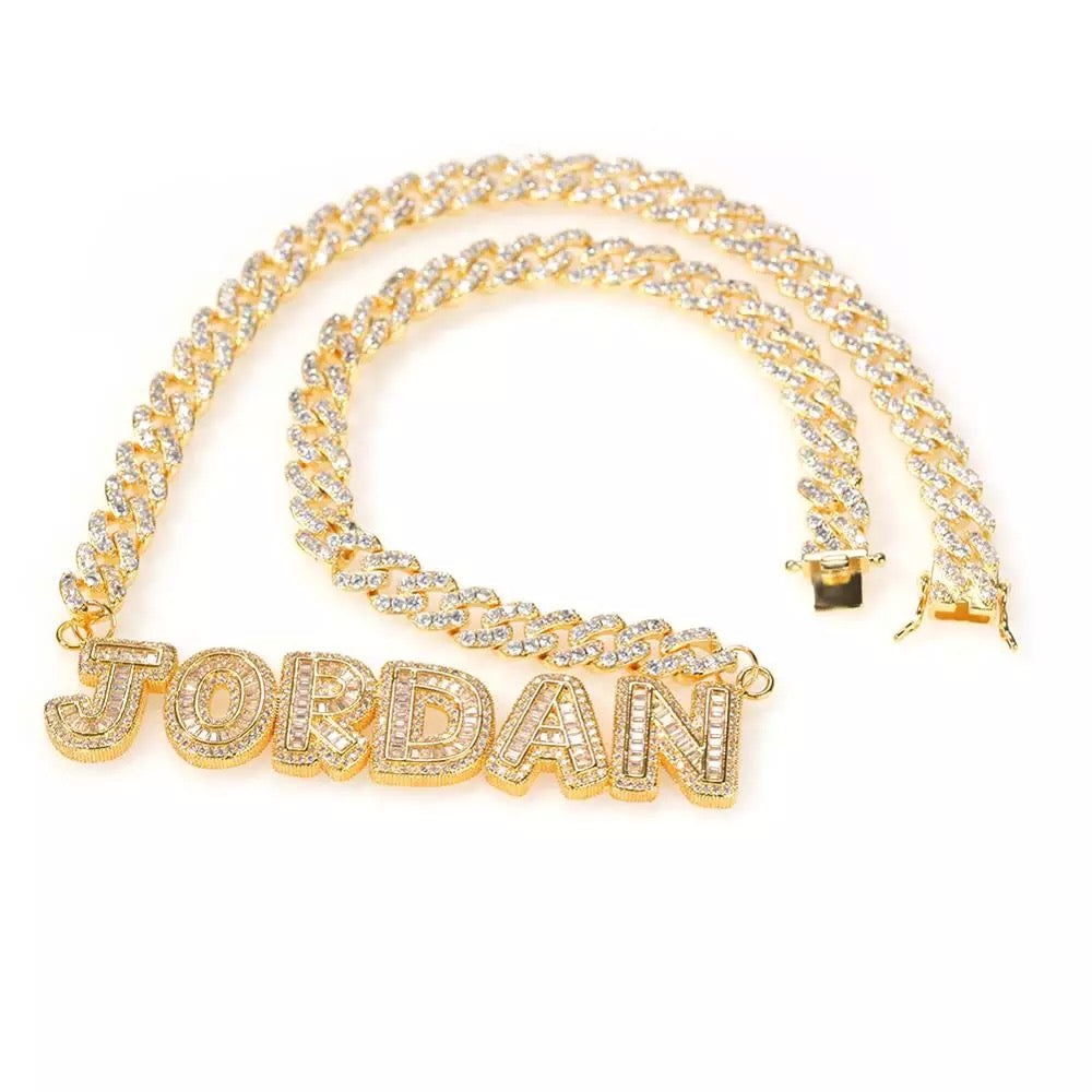 Icy Baguette Cuban Link Necklace