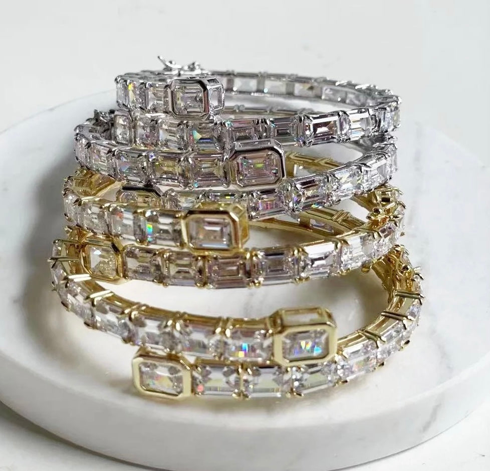 Princess Cut Baguette Bracelet