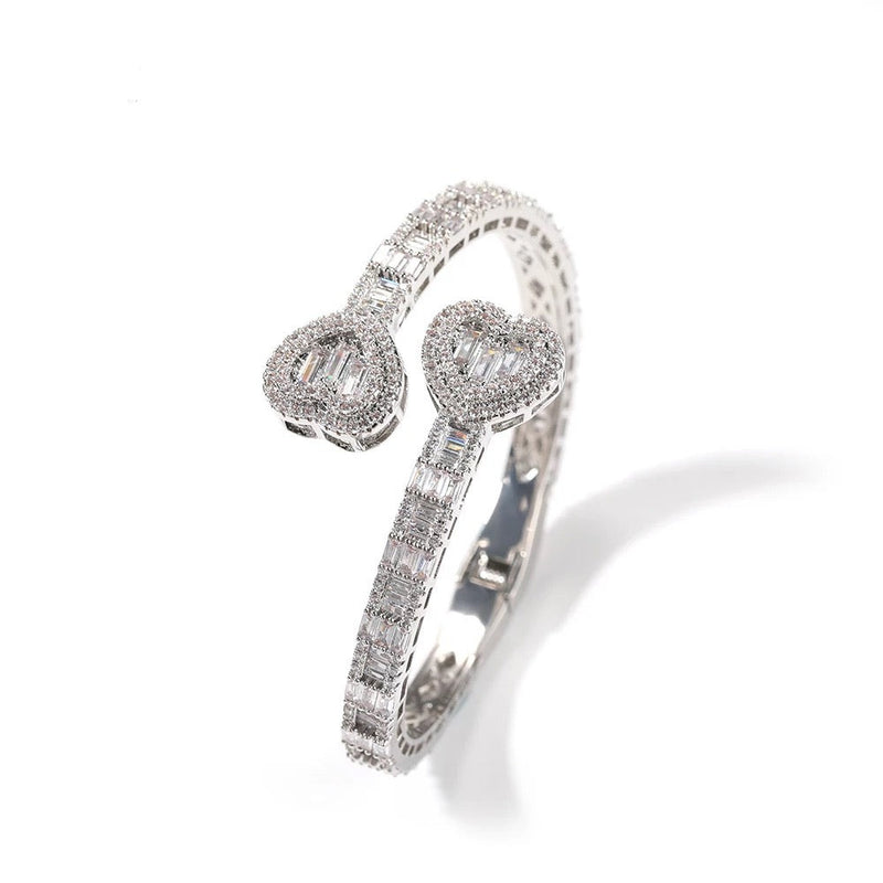 Baguette Heart Bangle