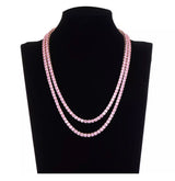 Pretty in Pink Tennis Necklace
