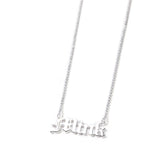 Silver Nameplate Necklace