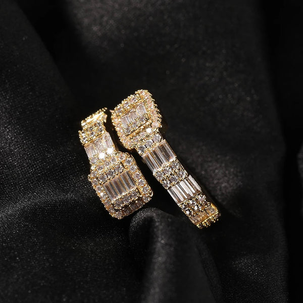 Thick Square Baguette Ring