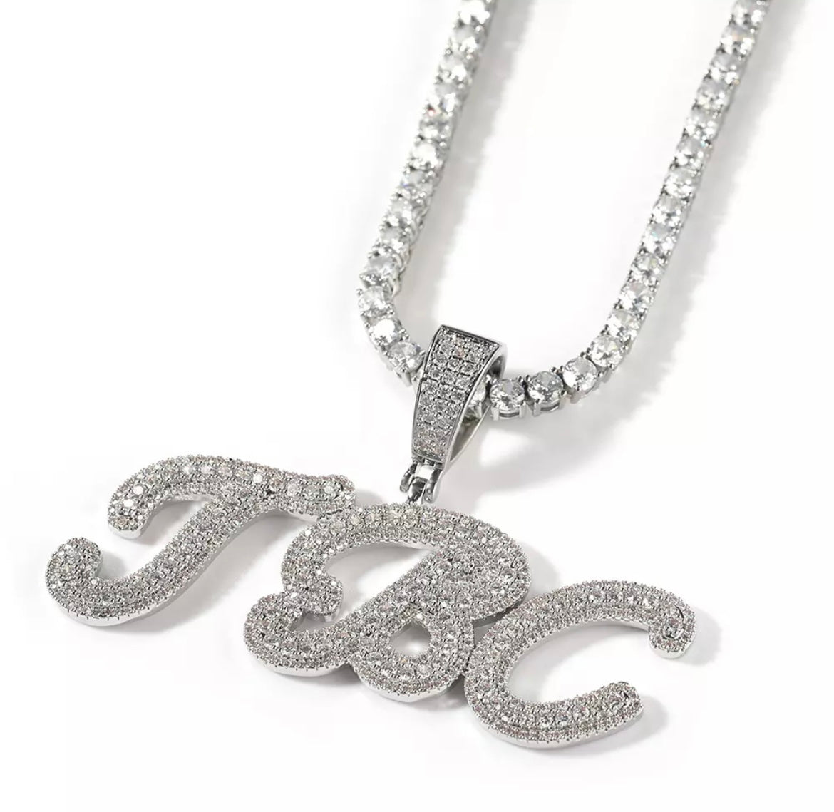 Icy Square Custom Baguette Necklace (9MM)