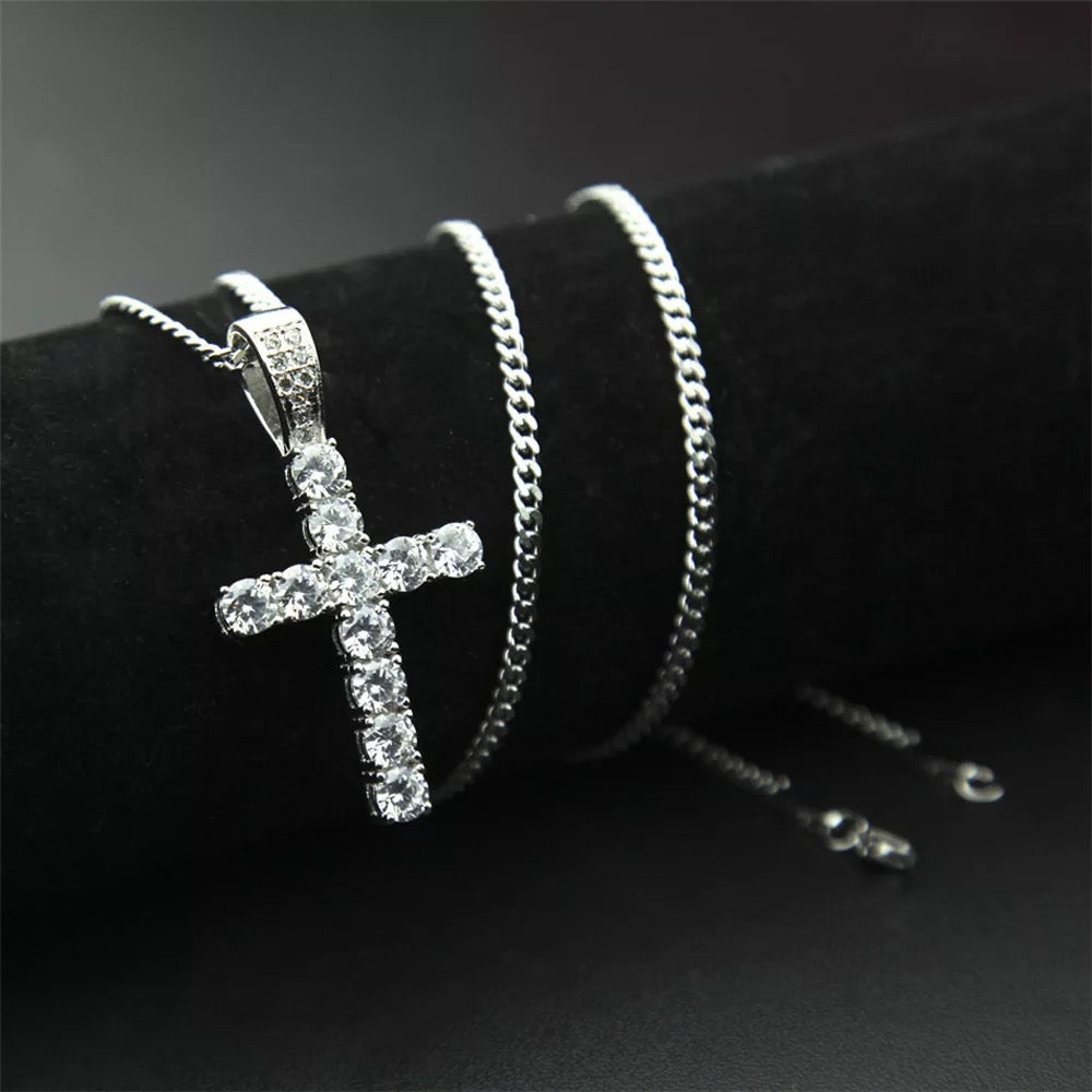 Icy Cross Necklace