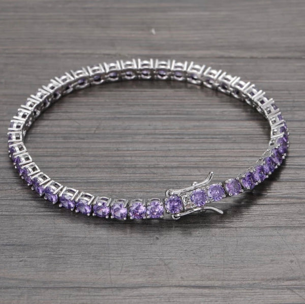 Icy Purple Tennis Bracelet