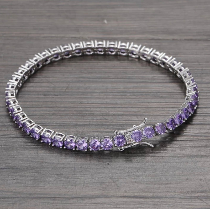 Icy Purple Tennis Bracelet