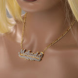 Double Plated Nameplate Necklace