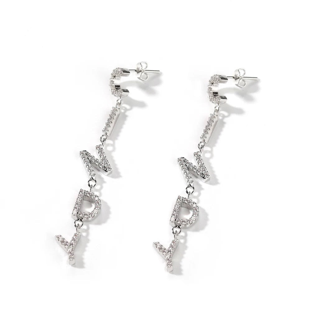Custom Drop Name Earrings