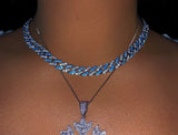 Blue Bliss Cuban Necklace